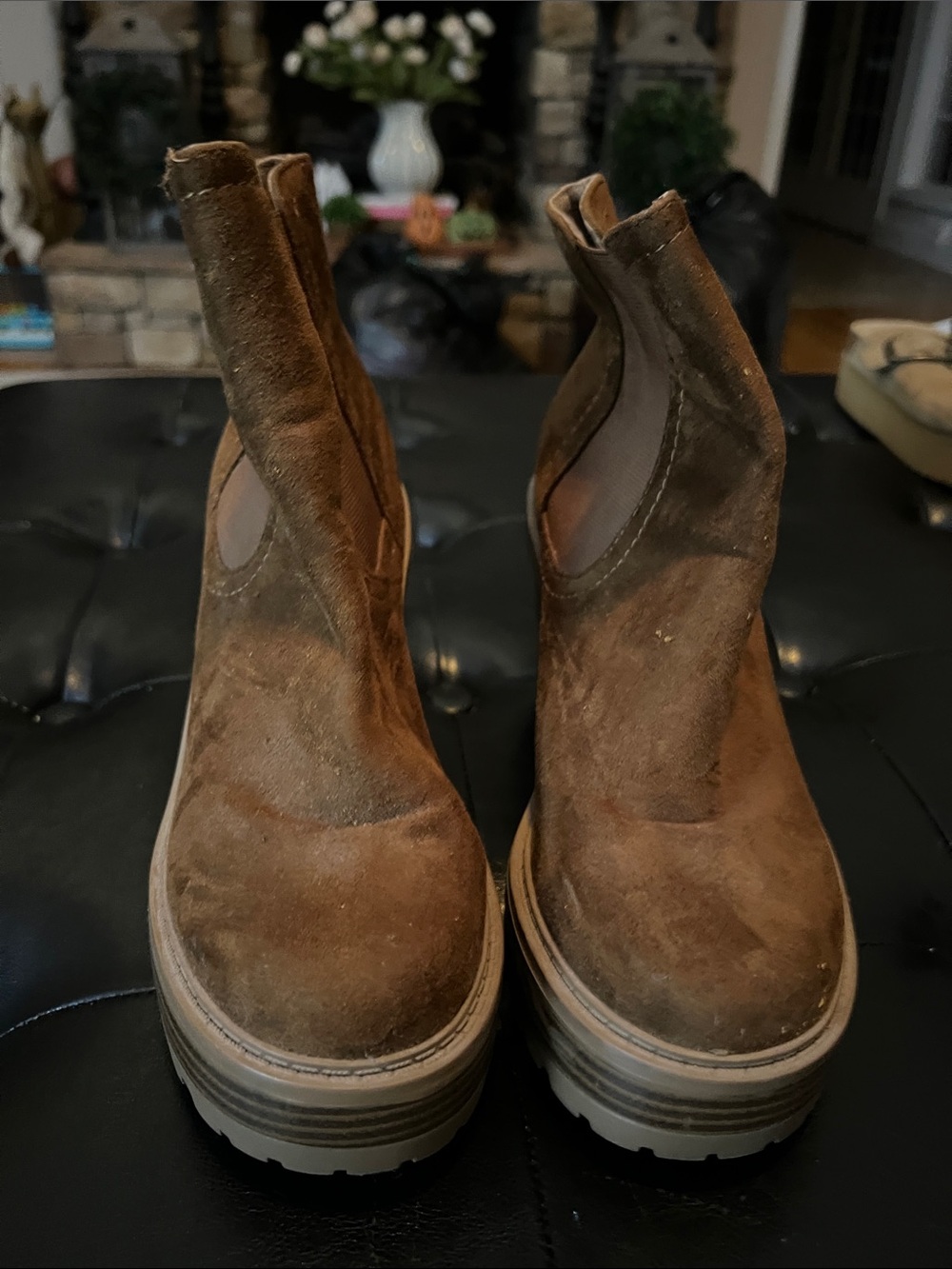 Women’s Brown Suede Chukka Boots — Casual Pull-On Style